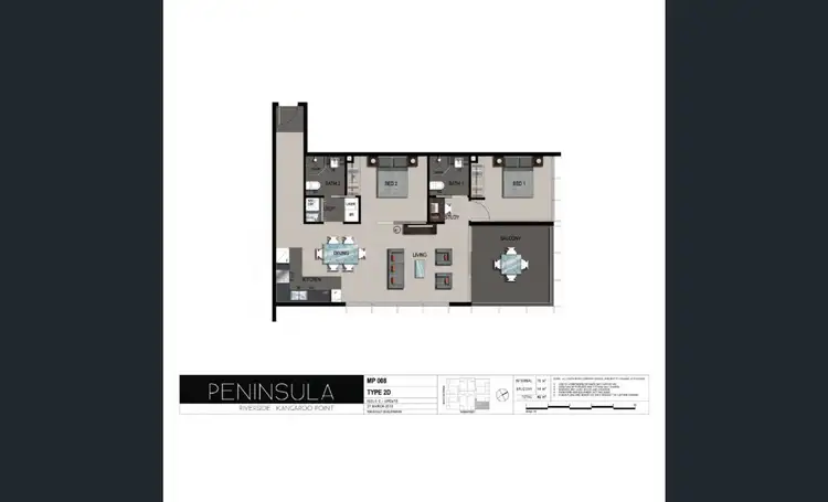 Floorplan of Homely apartment listing, 910/18 Thorn Street, Kangaroo Point QLD 4169