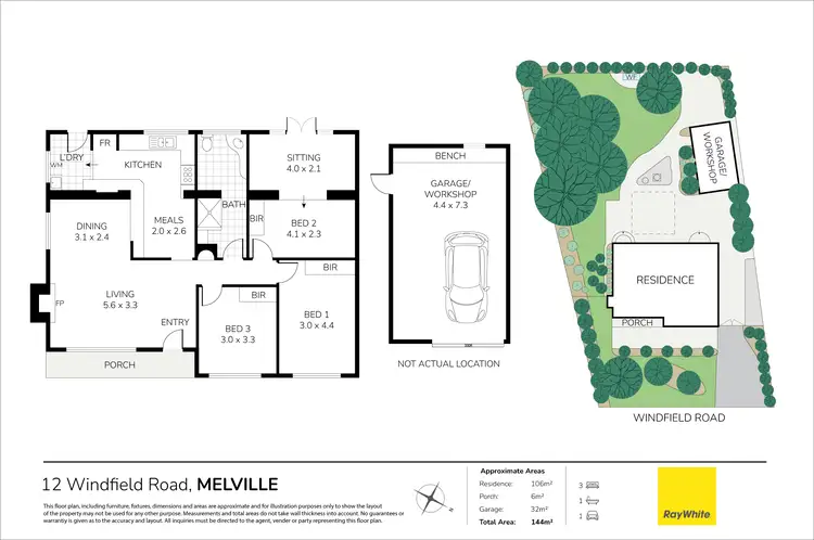Floorplan of Homely house listing, 12 Windfield Road, Melville WA 6156