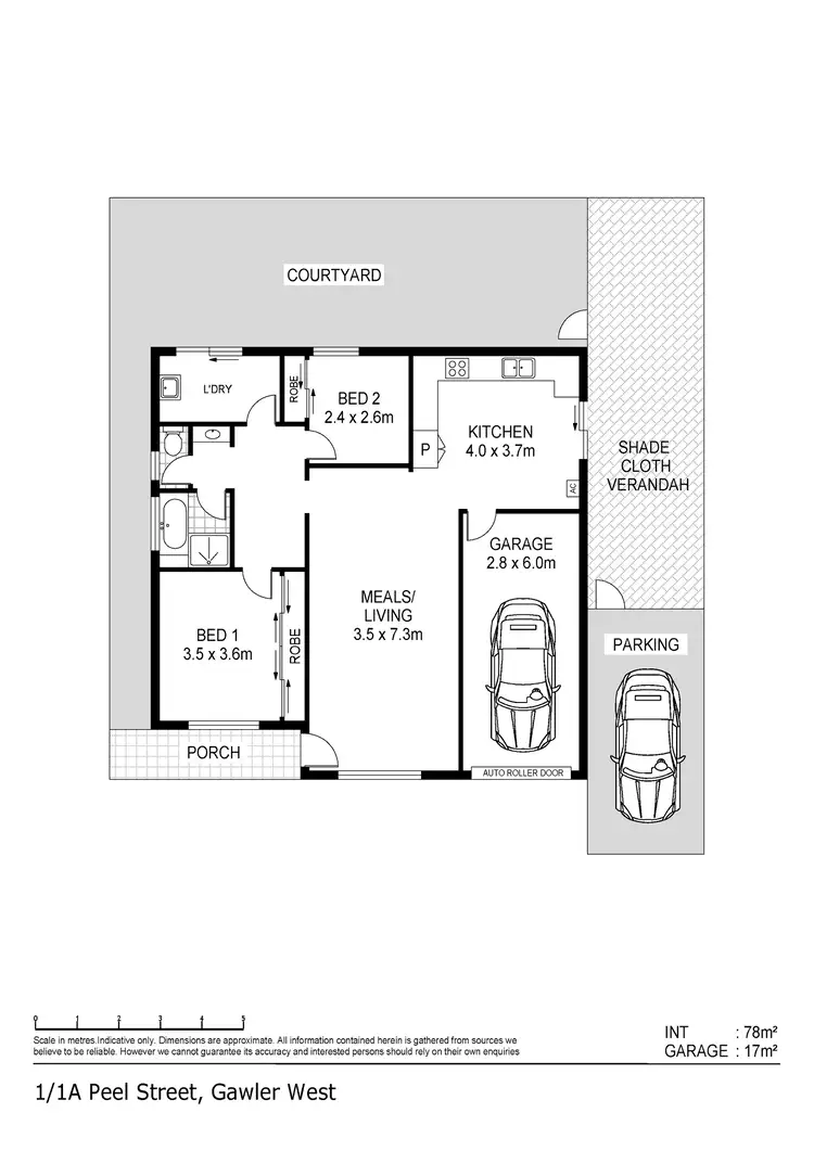 Floorplan of Homely house listing, 1/1A Peel Street, Gawler West SA 5118