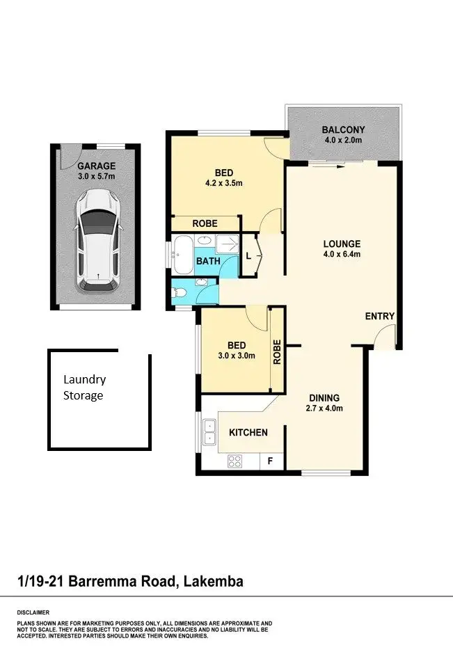 Floorplan of Homely unit listing, 1/19-21 Barremma Road, Lakemba NSW 2195