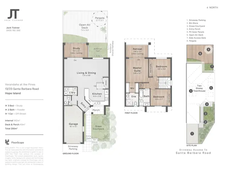 Floorplan of Homely townhouse listing, 13/23 Santa Barbara Road, Hope Island QLD 4212