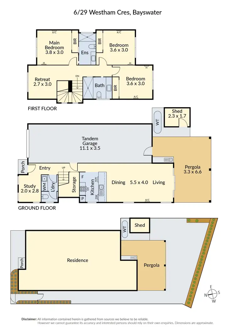 Floorplan of Homely townhouse listing, 6/29 Westham Crescent, Bayswater VIC 3153