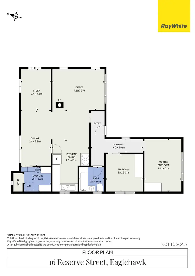 Floorplan of Homely house listing, 16 Reserve Street, Eaglehawk VIC 3556