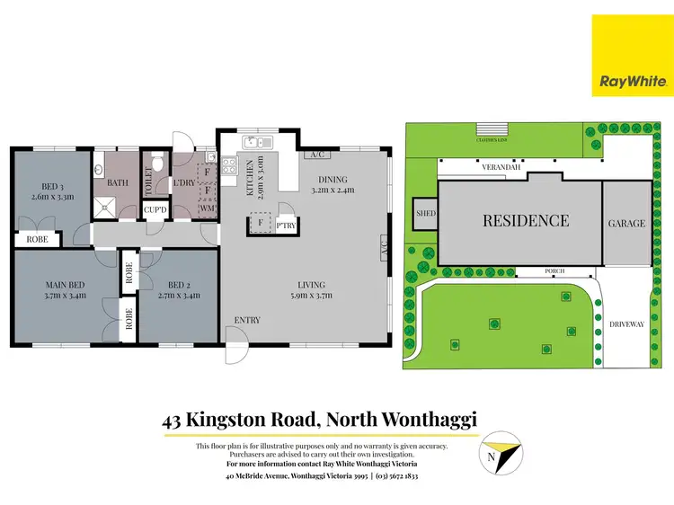 Floorplan of Homely house listing, 43 Kingston Road, North Wonthaggi VIC 3995