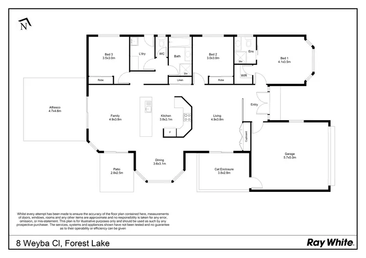 Floorplan of Homely house listing, 8 Weyba Close, Forest Lake QLD 4078