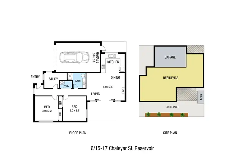 Floorplan of Homely unit listing, 6/15-17 Chaleyer Street, Reservoir VIC 3073