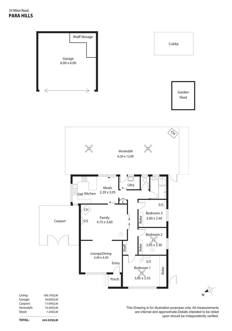 Floorplan of Homely house listing, 24 Milne Road, Para Hills SA 5096