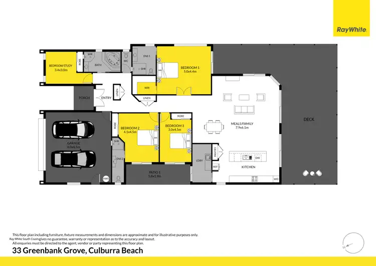 Floorplan of Homely house listing, 33 Greenbank Grove, Culburra Beach NSW 2540