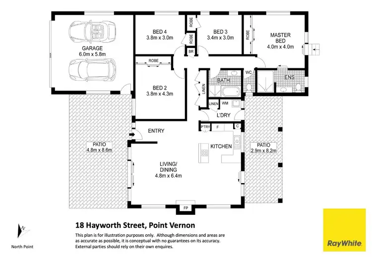 Floorplan of Homely house listing, 18 Hayworth Street, Point Vernon QLD 4655