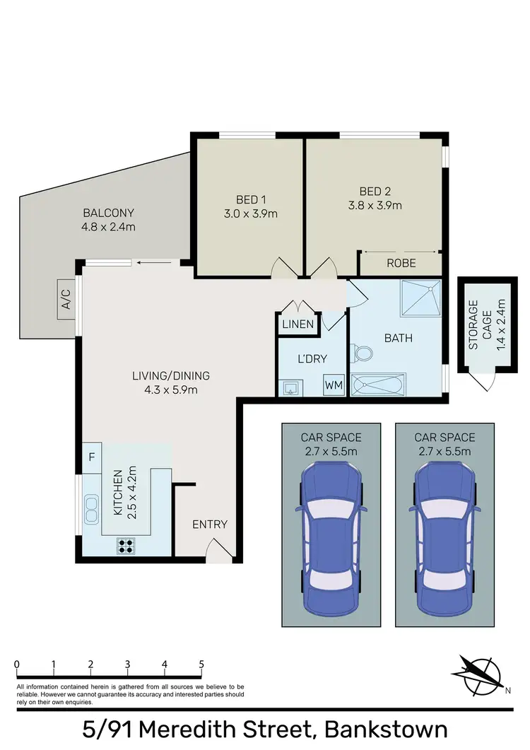 Floorplan of Homely unit listing, 5/91-95 Meredith Street, Bankstown NSW 2200