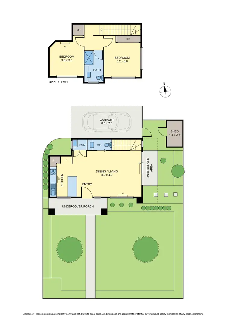 Floorplan of Homely townhouse listing, 1/140 Graham Street, Broadmeadows VIC 3047