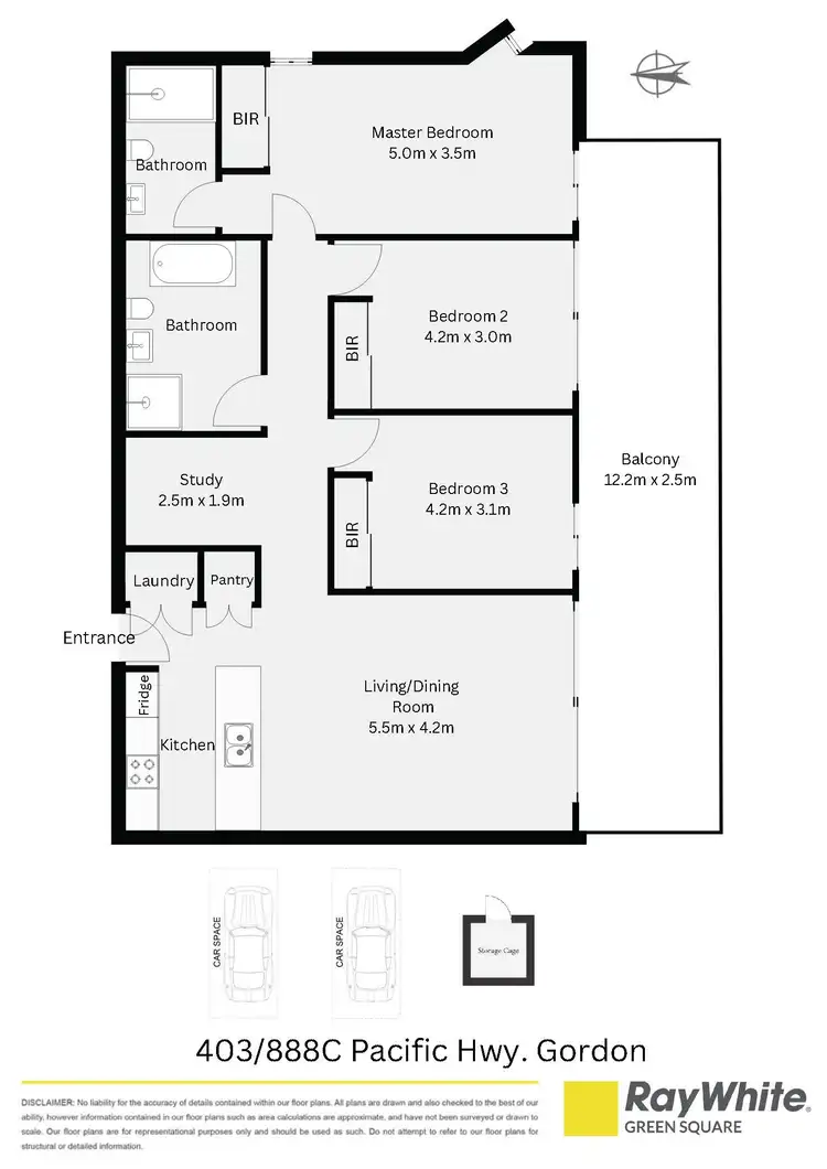 Floorplan of Homely apartment listing, 403/888C Pacific Highway, Gordon NSW 2072