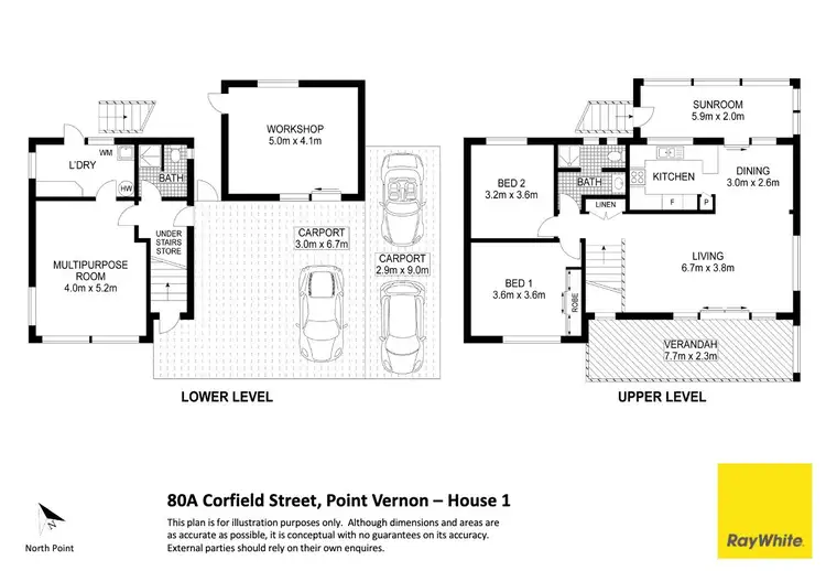 Floorplan of Homely house listing, 80 & 80A Corfield Street, Point Vernon QLD 4655
