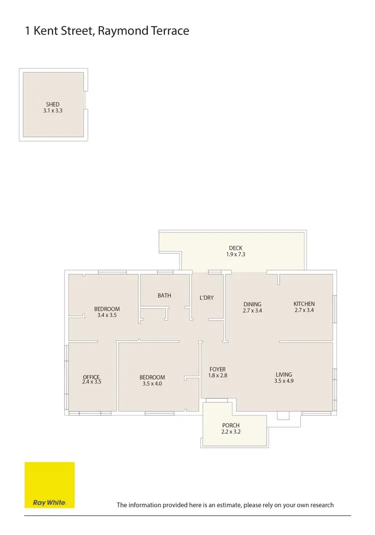 Floorplan of Homely house listing, 1 Kent Street, Raymond Terrace NSW 2324