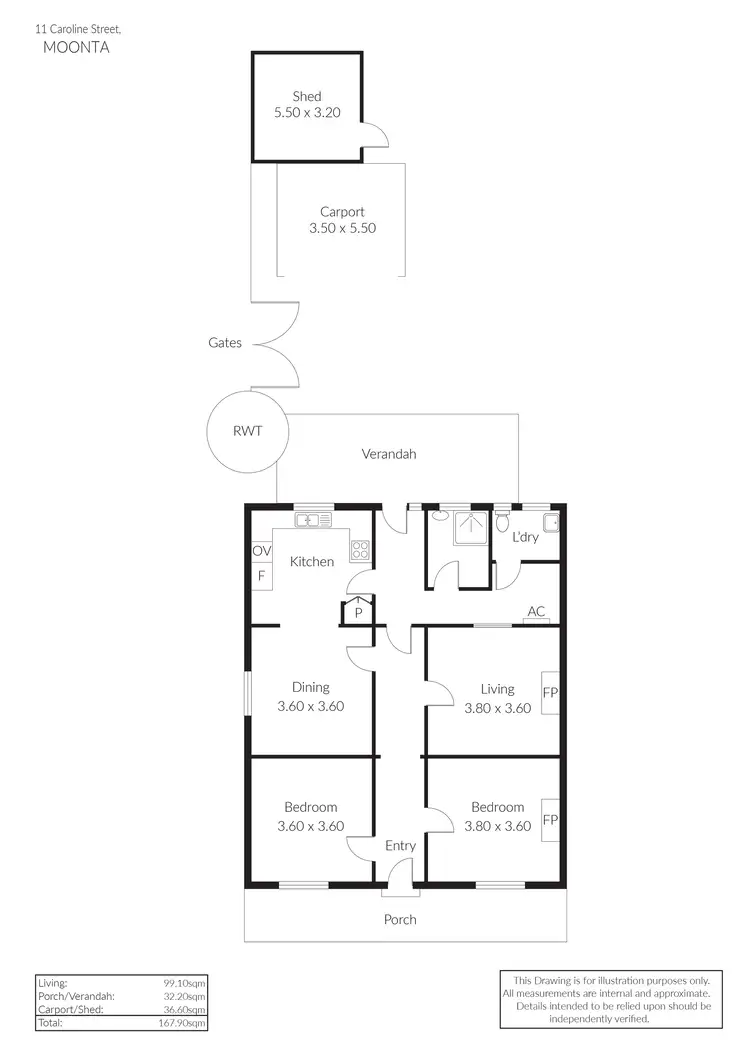 Floorplan of Homely house listing, 11 Caroline Street, Moonta SA 5558