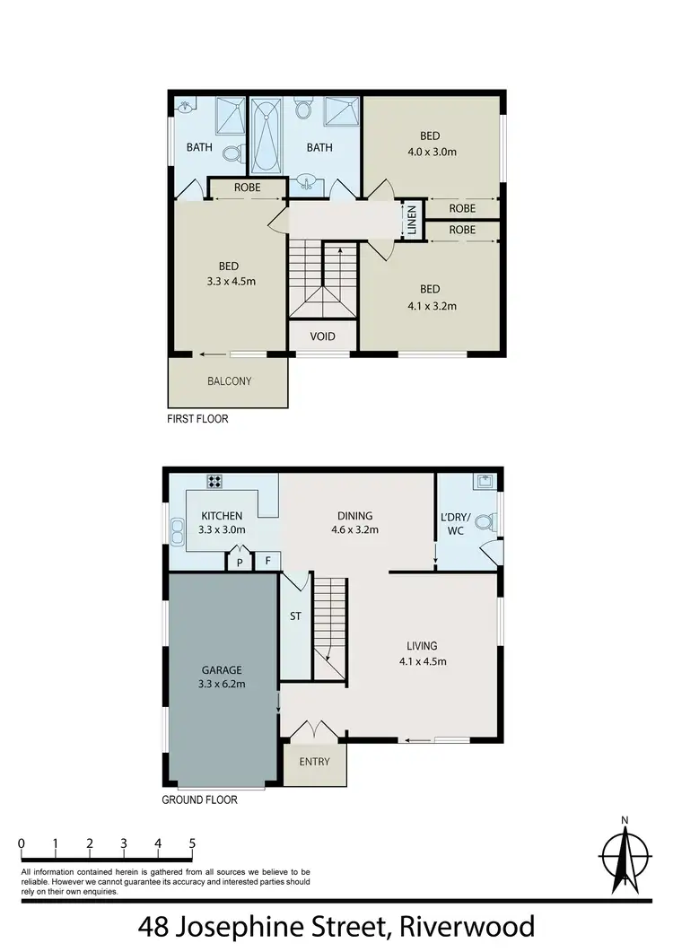 Floorplan of Homely semi-detached listing, 48 Josephine Street, Riverwood NSW 2210