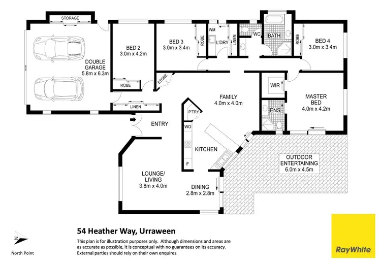 Floorplan of Homely house listing, 54 Heather Way, Urraween QLD 4655