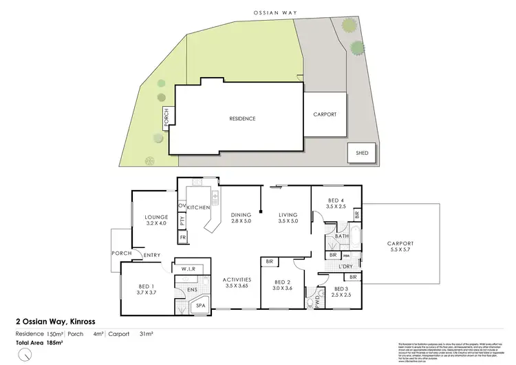 Floorplan of Homely house listing, 2 Ossian Way, Kinross WA 6028