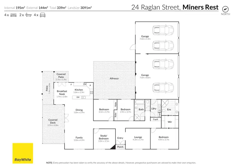 Floorplan of Homely house listing, 24 Raglan Street, Miners Rest VIC 3352