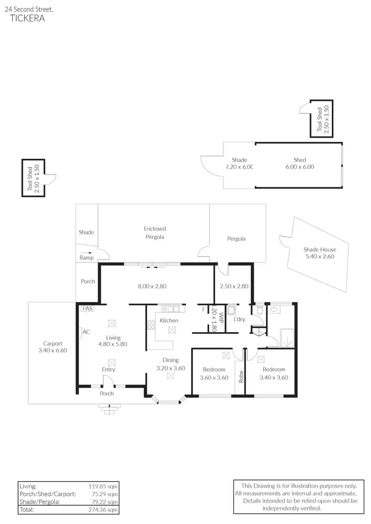 Floorplan of Homely house listing, 24 Second Street, Tickera SA 5555