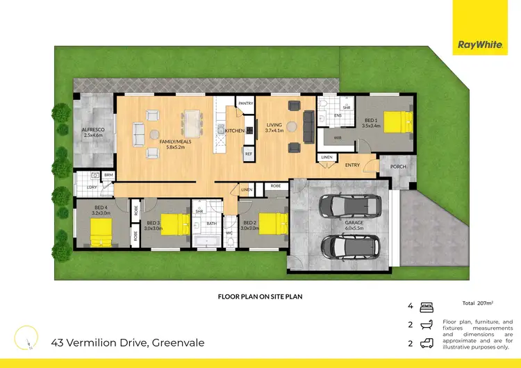 Floorplan of Homely house listing, 43 Vermilion Drive, Greenvale VIC 3059
