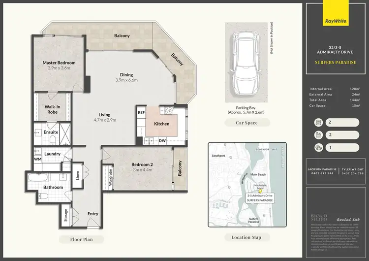 Floorplan of Homely apartment listing, 32/5 Admiralty Drive, Surfers Paradise QLD 4217