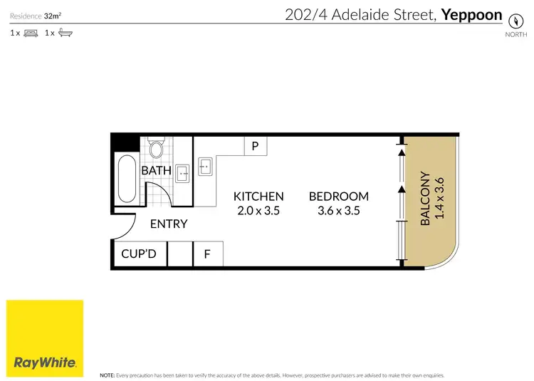 Floorplan of Homely apartment listing, 11/4-8 Adelaide Street, Yeppoon QLD 4703