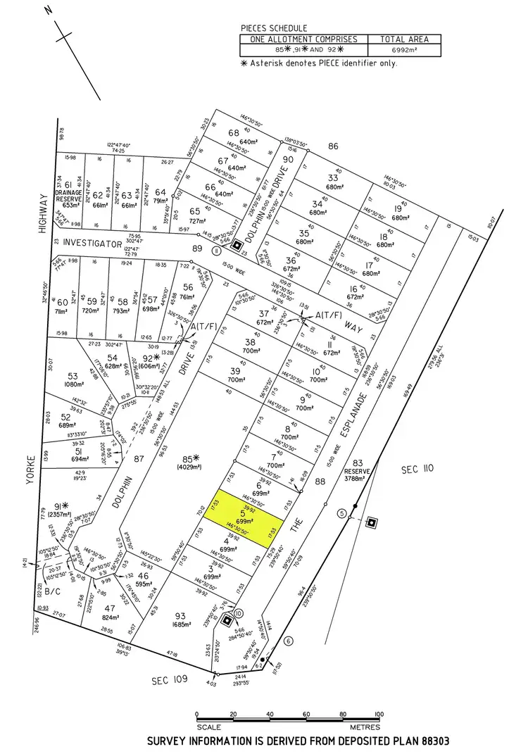 Floorplan of Homely land listing, 9 The Esplanade, Marion Bay SA 5575
