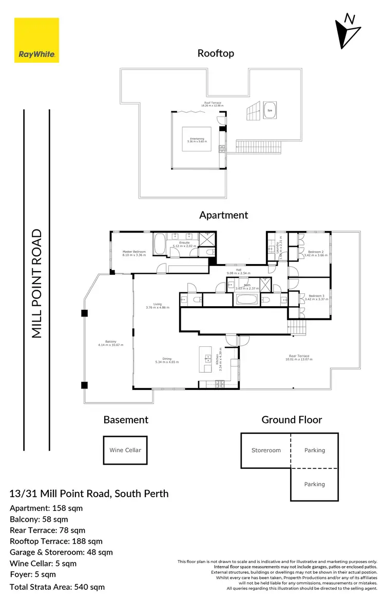 Floorplan of Homely apartment listing, 13/31 Mill Point Road, South Perth WA 6151