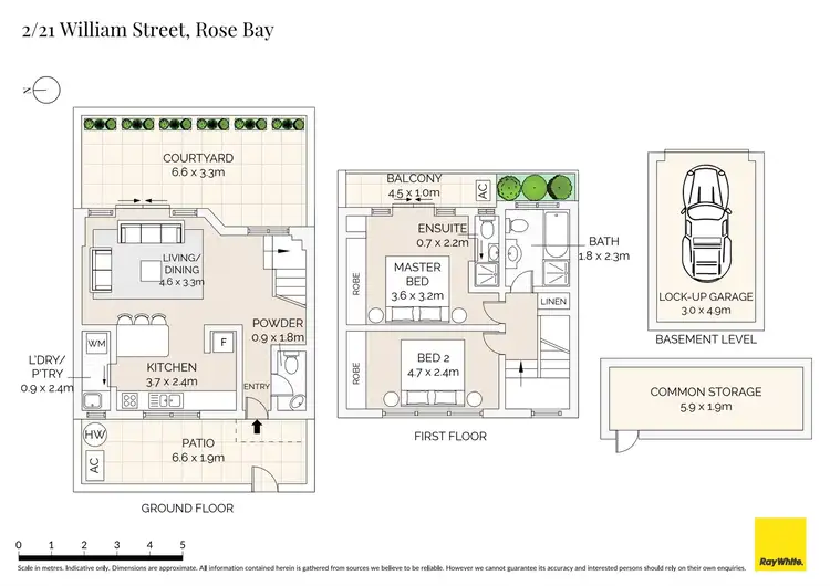 Floorplan of Homely townhouse listing, 2/21 William Street, Rose Bay NSW 2029