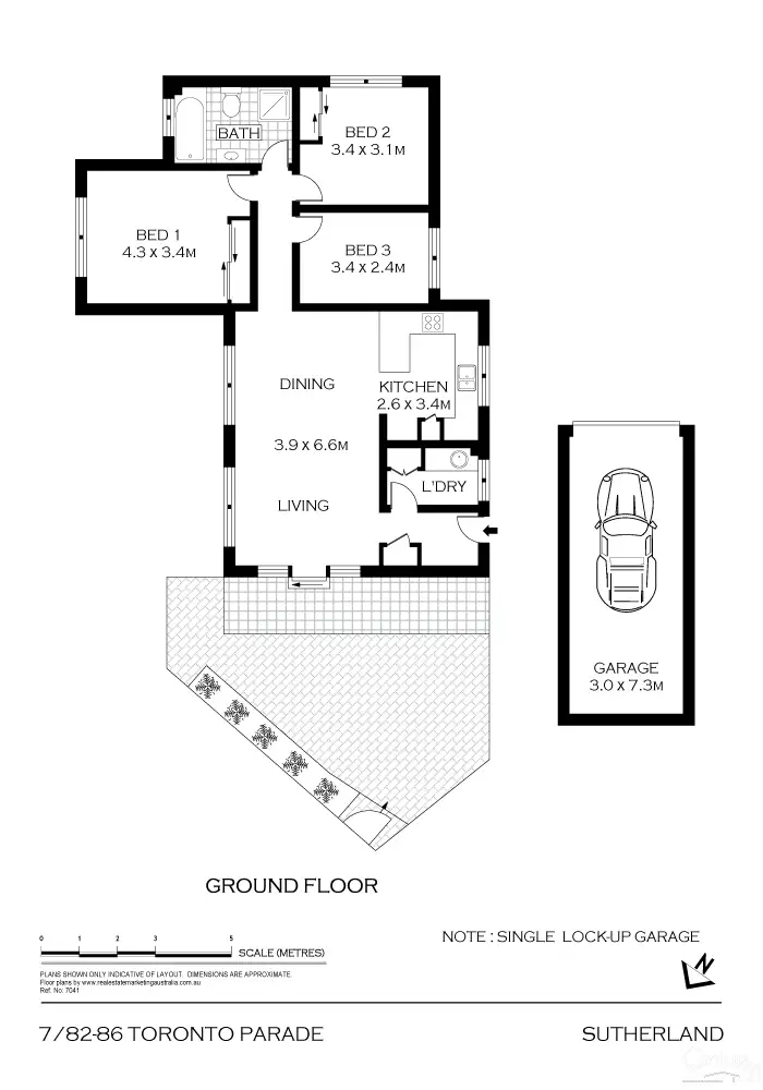 Floorplan of Homely apartment listing, 7/82-86 Toronto Parade, Sutherland NSW 2232