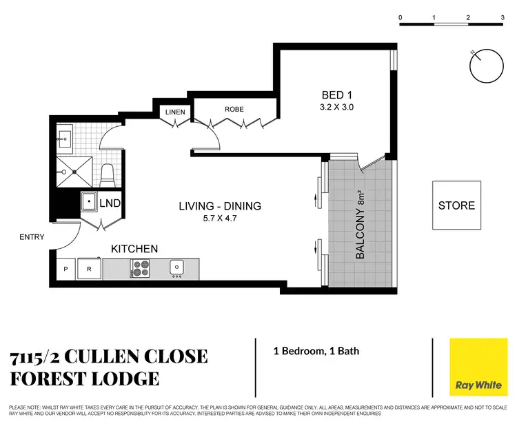 Floorplan of Homely apartment listing, 7115/2 Cullen Close, Forest Lodge NSW 2037