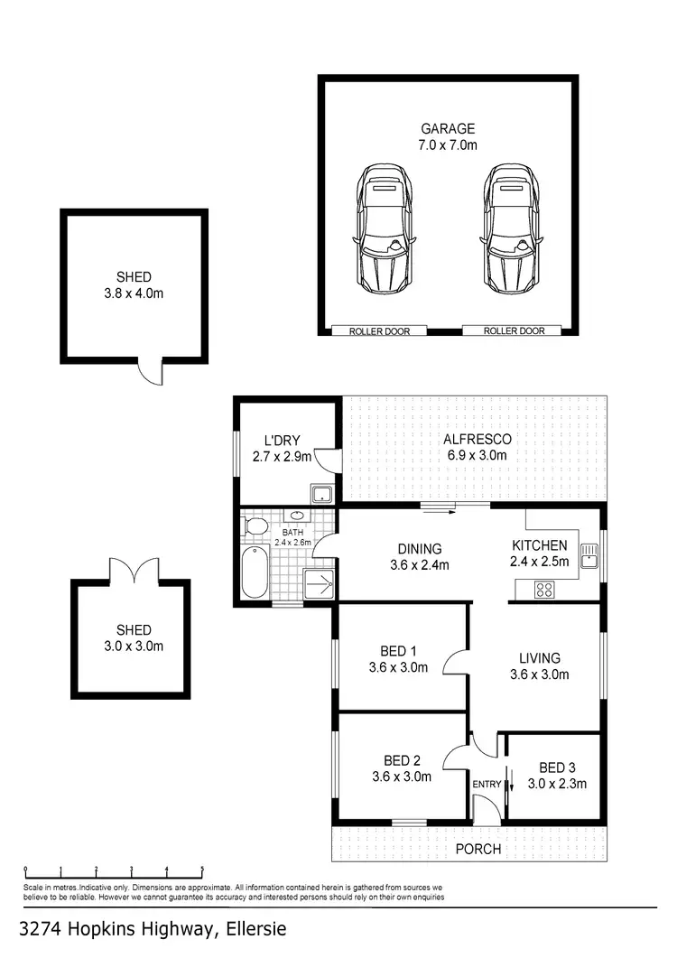 Floorplan of Homely house listing, 3474 Hopkins Highway, Ellerslie VIC 3265