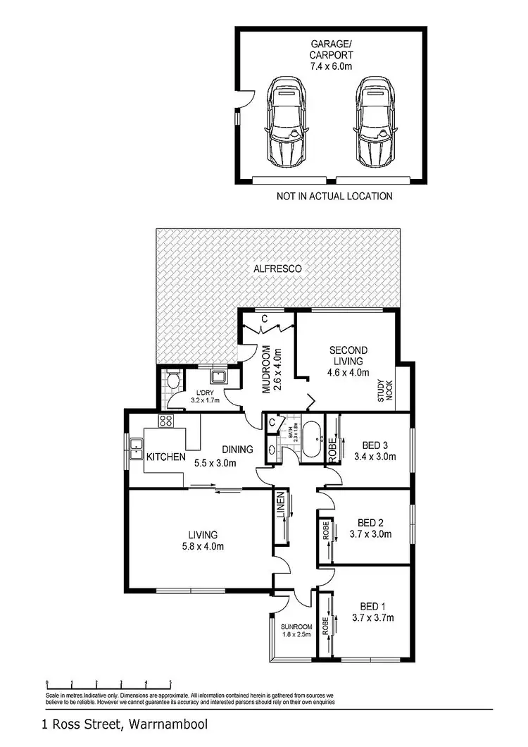 Floorplan of Homely house listing, 1 Ross Street, Warrnambool VIC 3280