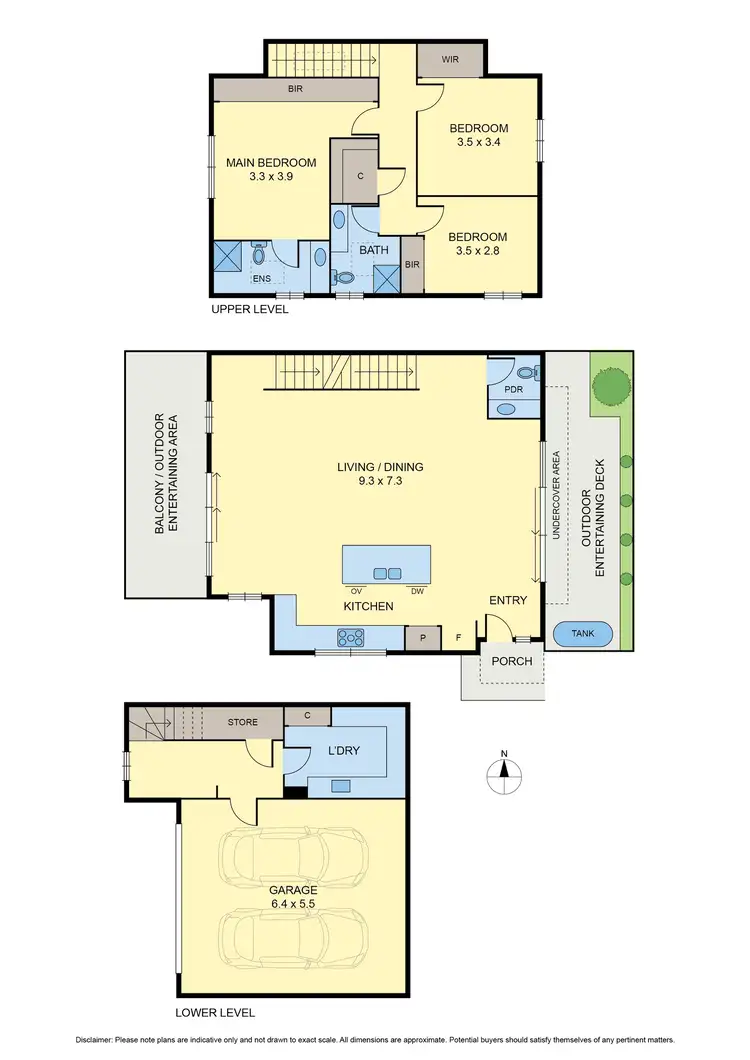 Floorplan of Homely townhouse listing, 1/80 Pardy Street, Pascoe Vale VIC 3044