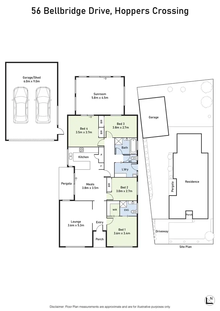 Floorplan of Homely house listing, 56 Bellbridge Drive, Hoppers Crossing VIC 3029