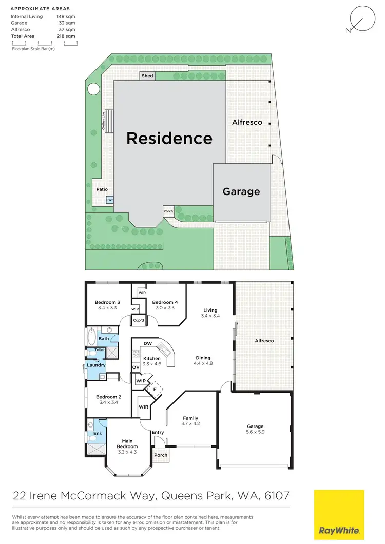 Floorplan of Homely house listing, 22 Irene Mccormack Way, Queens Park WA 6107
