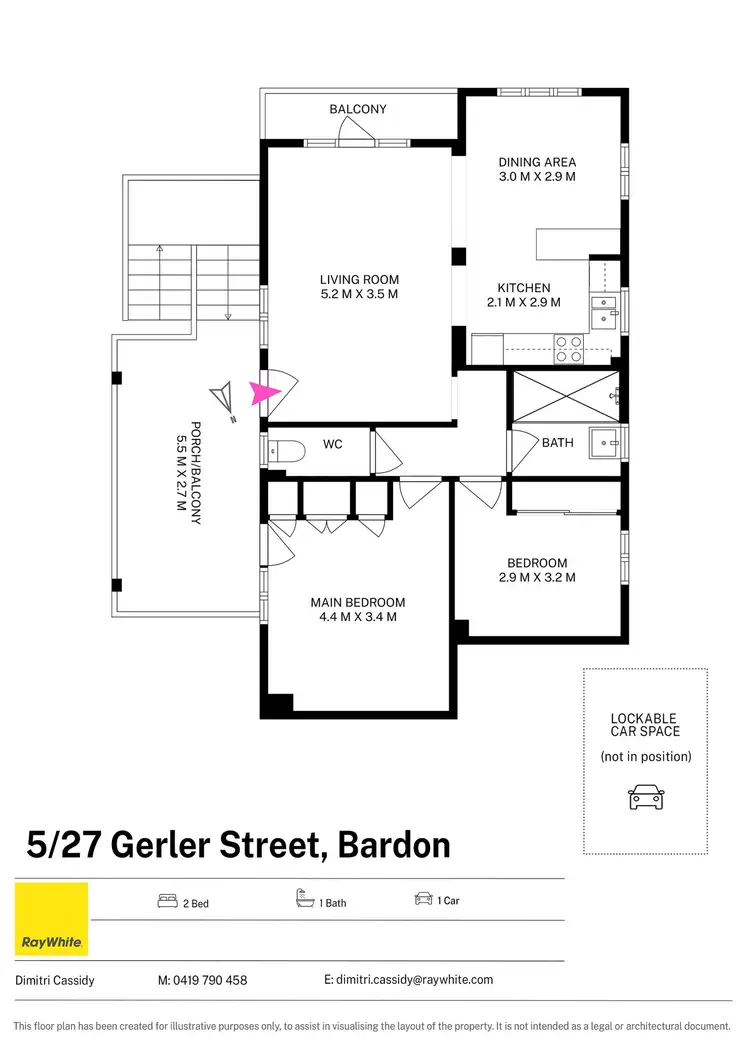 Floorplan of Homely apartment listing, 5/27 Gerler Street, Bardon QLD 4065