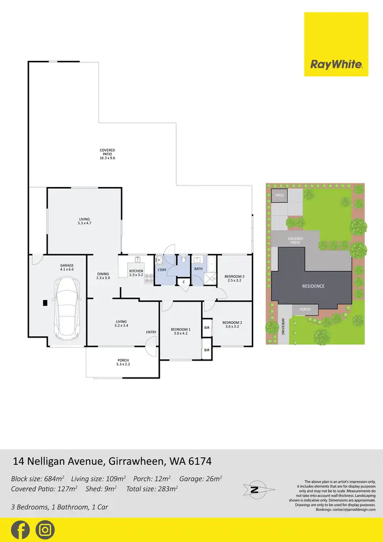 Floorplan of Homely house listing, 14 Nelligan Avenue, Girrawheen WA 6064