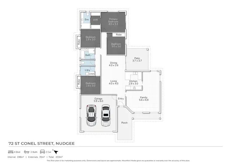 Floorplan of Homely house listing, 72 St Conel Street, Nudgee QLD 4014