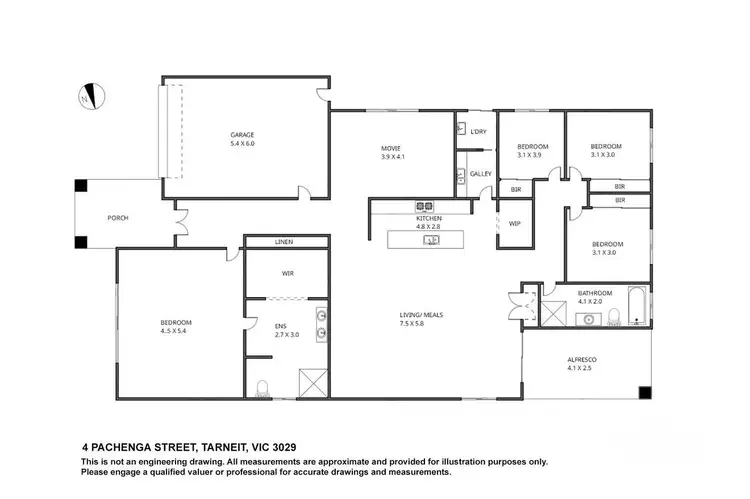 Floorplan of Homely house listing, 4 Pechanga Street, Tarneit VIC 3029