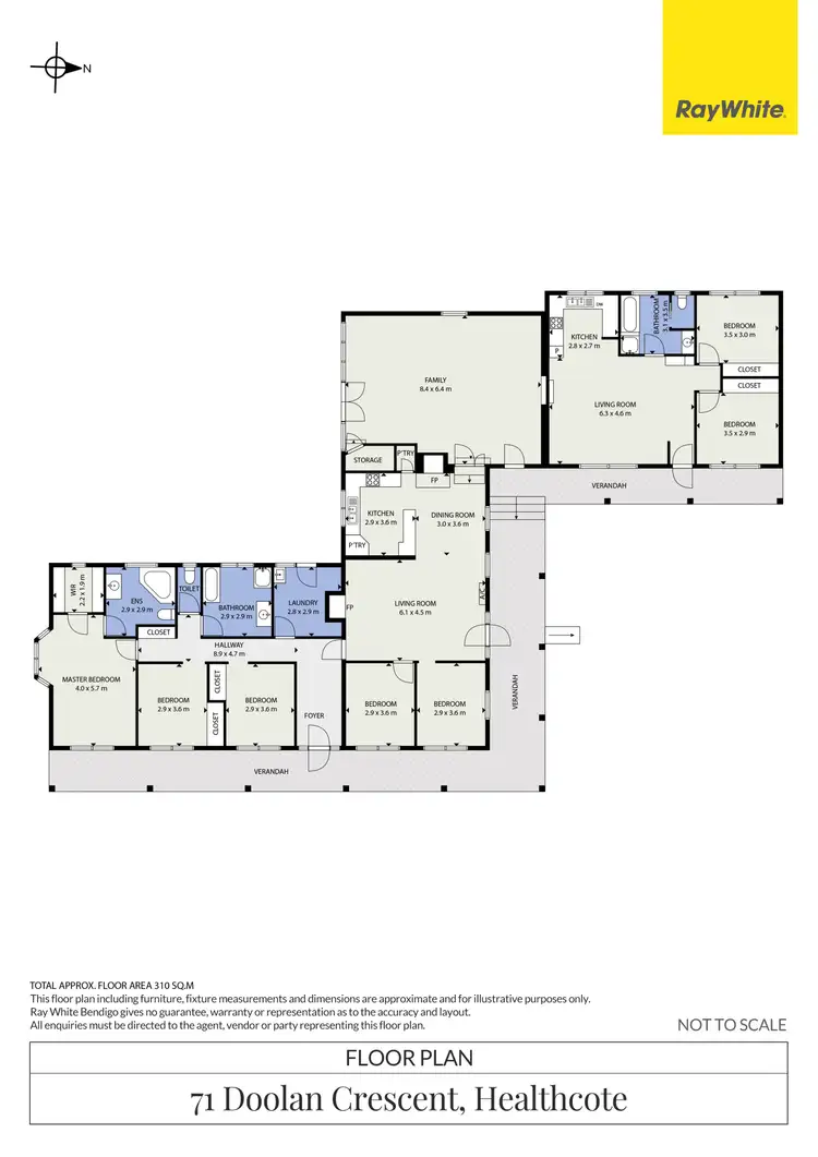 Floorplan of Homely house listing, 71 Doolan Crescent, Heathcote VIC 3523