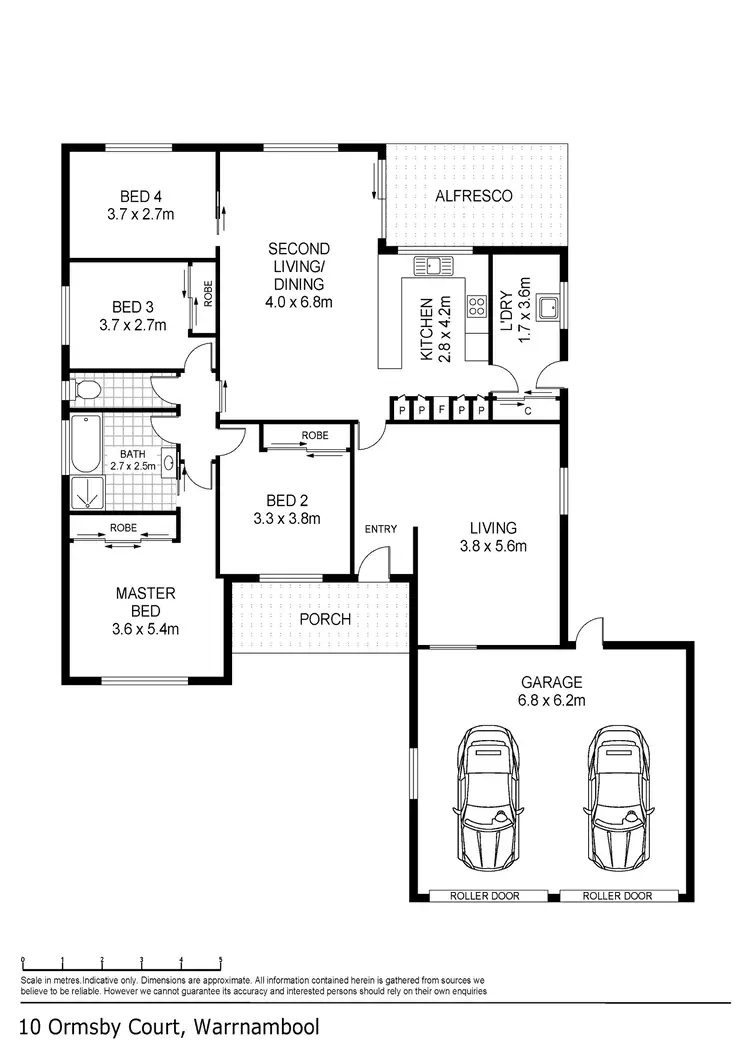 Floorplan of Homely house listing, 10 Ormsby Court, Warrnambool VIC 3280