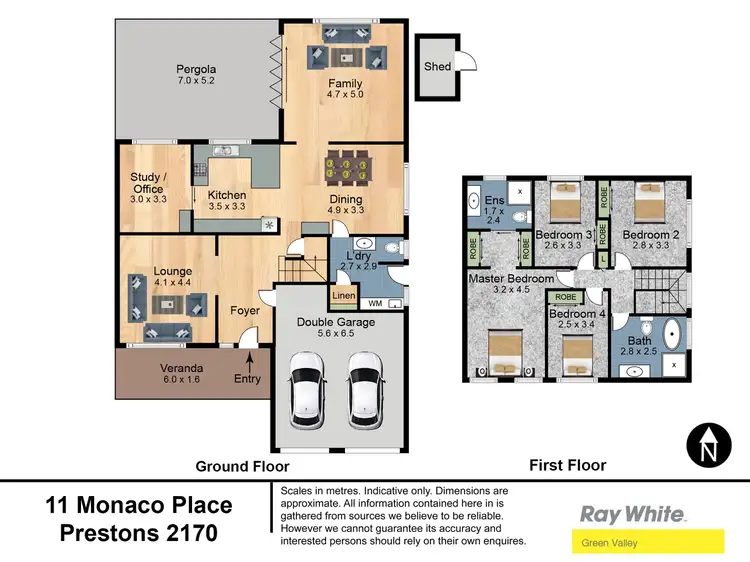 Floorplan of Homely house listing, 11 Monaco Place, Prestons NSW 2170