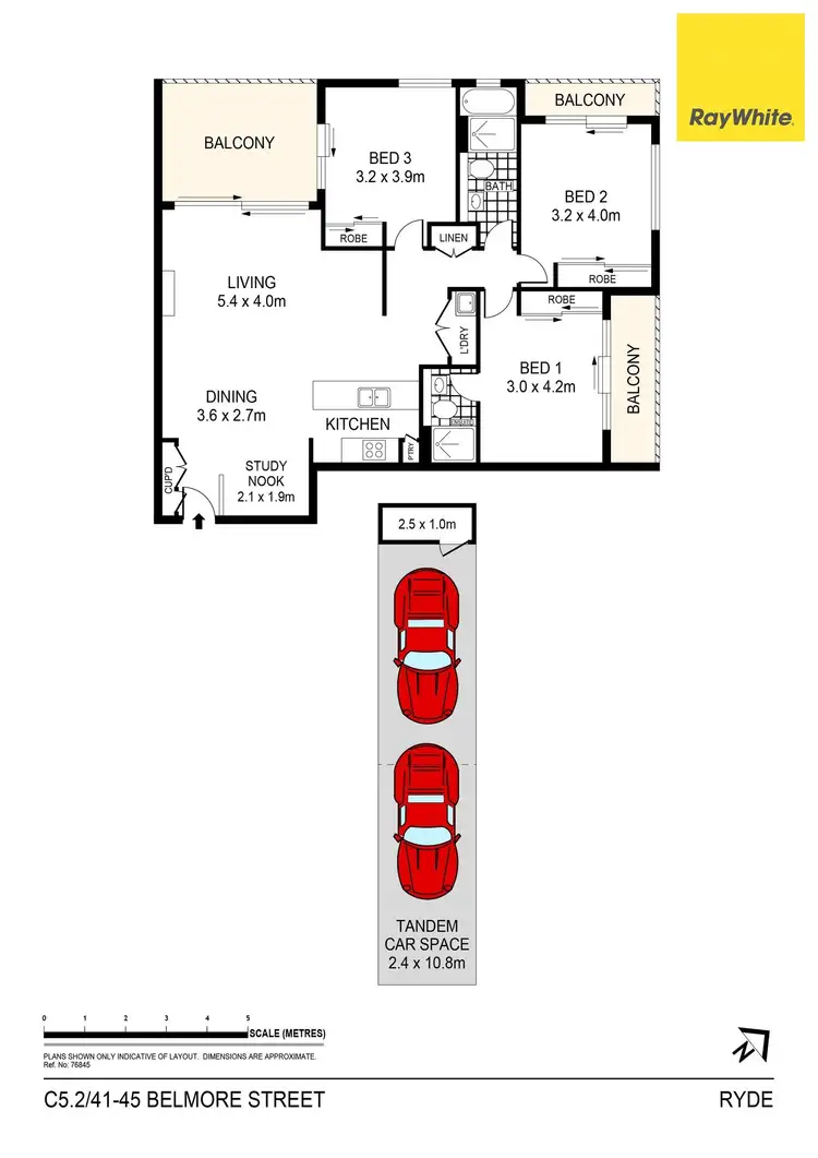 Floorplan of Homely apartment listing, 502C/41-45 Belmore Street, Ryde NSW 2112