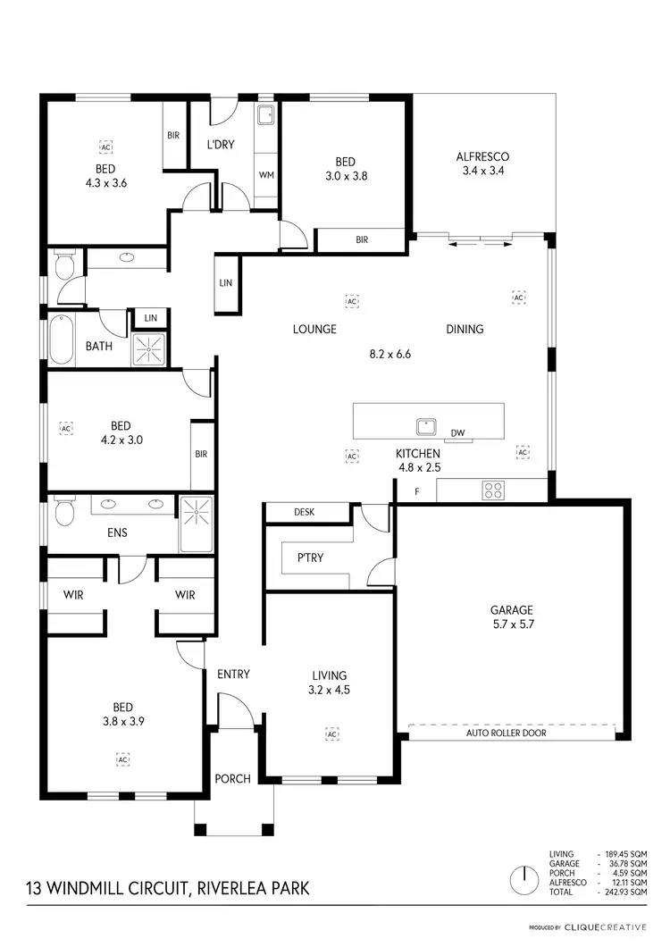 Floorplan of Homely house listing, 13 Windmill Circuit, Riverlea Park SA 5120