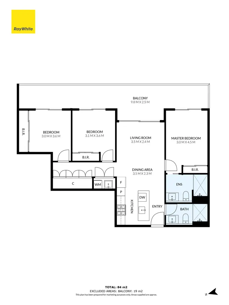 Floorplan of Homely apartment listing, 301A/51 Johnson Street, Reservoir VIC 3073