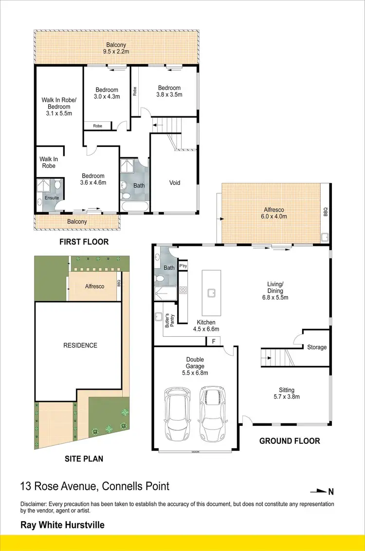 Floorplan of Homely house listing, 13 Rose Avenue, Connells Point NSW 2221