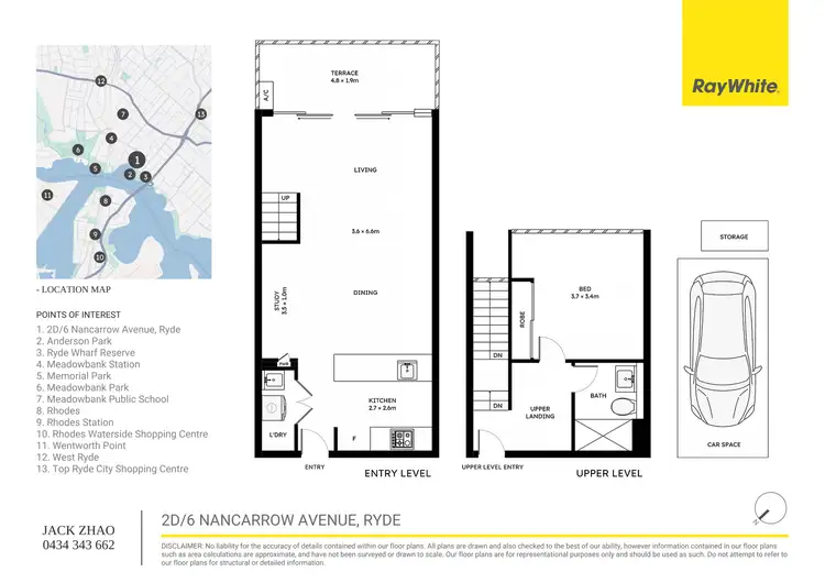 Floorplan of Homely apartment listing, 2D/6 Nancarrow Avenue, Ryde NSW 2112