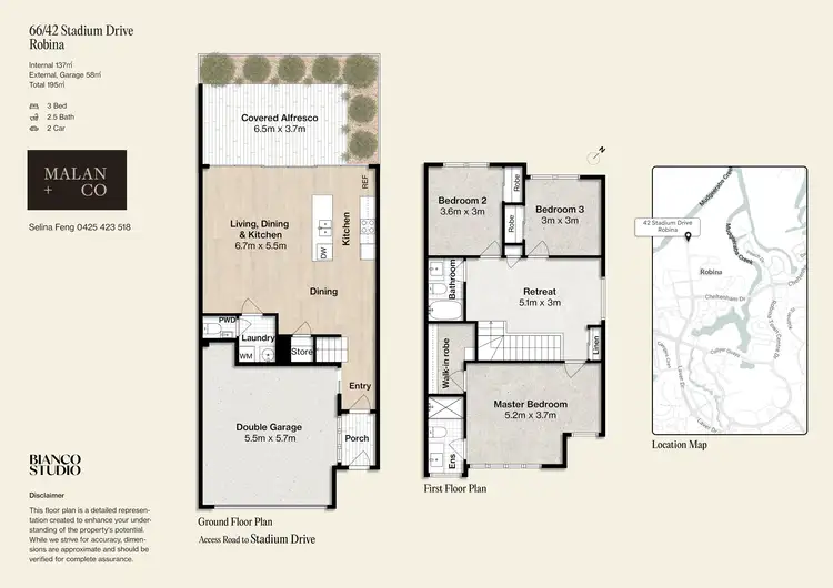 Floorplan of Homely townhouse listing, 66/42 Stadium Drive, Robina QLD 4226